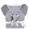 Hudson Baby Infant Boy Cotton Animal Face Hooded Towel, Tusks Elephant, One Size