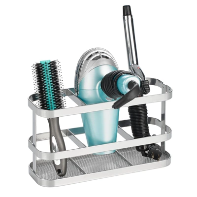 MDesign Steel Bath Countertop/Vanity Hair Care Storage Organizer Basket - Image 4