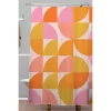 June Journal Mid Century Modern Geometry Shower Curtain Orange - Deny Designs