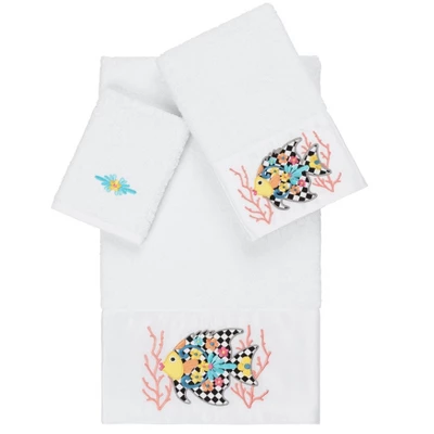 Set Of 3 Feliz Embroidered Towels - Linum Home Textiles - Image 6