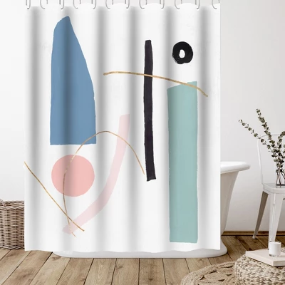 Americanflat 71" X 74" Shower Curtain Style 12 By PI Creative Art - Available In Variety Of Styles - Image 2