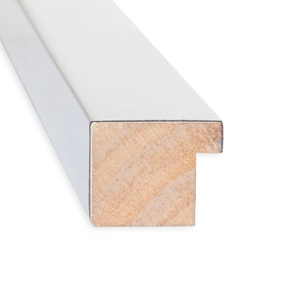 41" X 30" Non-Beveled Low Luster Wood Bathroom Wall Mirror Silver - Amanti Art