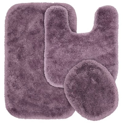 3pc Finest Luxury Ultra Plush Washable Nylon Bathroom Rug Set - Garland - Image 7