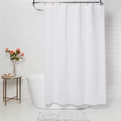 Woven Stripe Shower Curtain White - Threshold™