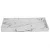 Home Basics Faux Marble Vanity Tray, White
