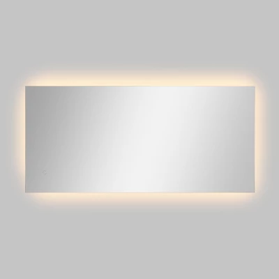 Nora Rectangular Frameless Anti-Fog Aluminum Back-lit Tri-color LED Bathroom Vanity Mirror With Smart Touch Control - Image 2