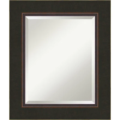 Amanti Art Milano Bronze Beveled Wood Bathroom Wall Mirror - Image 7