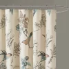 Ramsey Birds Cotton Printed Shower Curtain Khaki