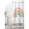 June Journal Minimalist Geometric Rainbow Memory Foam Bath Mat - Deny Designs