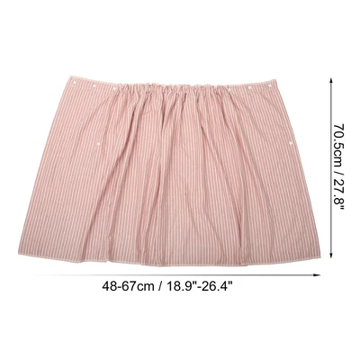 Unique Bargains Soft Absorbent Bath Towel Thin Striped Bath Towel For Bathroom With Adjustable Button 27.8" Length 1 Pc - Image 3