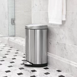 Simplehuman 10L Semi-Round Step Trash Can Stainless Steel