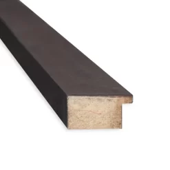 39" X 27" Non-Beveled Fresco Wood Bathroom Wall Mirror Dark Walnut Brown - Amanti Art