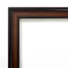 Amanti Art Cyprus Walnut Narrow Petite Bevel Wood Bathroom Wall Mirror 27 X 21 In.