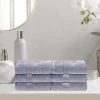 Plush And Highly Absorbent Rayon From Bamboo And Cotton 6-Piece Hand Towel Set, Quick Drying And Soft By Blue Nile Mills