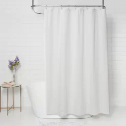 Subtle Striped Textured Shower Curtain Off-White - Threshold™
