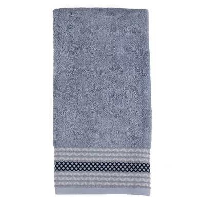 Cubes Stylish Embroidered Diamond Patterned Terry Hand Towel 26in X 16in By SKL Home - Image 4