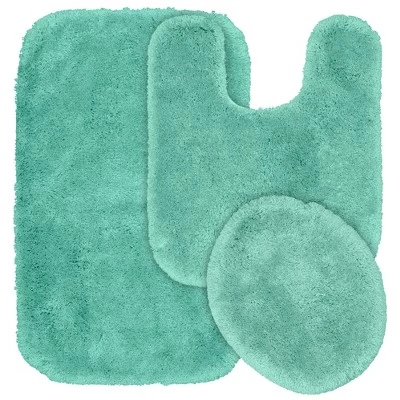 3pc Finest Luxury Ultra Plush Washable Nylon Bathroom Rug Set - Garland - Image 6