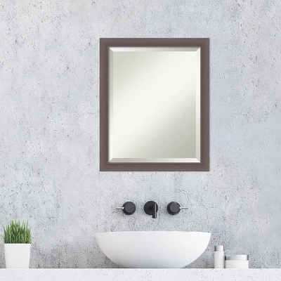 Urban Framed Bathroom Vanity Wall Mirror Pewter - Amanti Art - Image 6