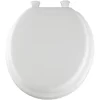 Never Loosens Round Antimicrobial Soft Seat With Easy Clean Hinge White - Mayfair By Bemis