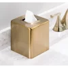 MDesign Modern Square Metal Paper Facial Tissue Box Cover Holder