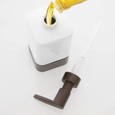 MDesign Ceramic Refillable Liquid Soap Dispenser Pump - Image 4