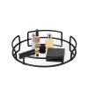 13"x13" Modern Round Vanity Mirror Tray Black - Bath Bliss