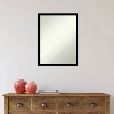 20" X 26" Non-Beveled Bathroom Wall Mirror Jet Black - Amanti Art - Image 8