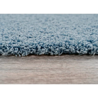 5pc Shaggy Nylon Washable Bathroom Rug Set Basin Blue - Garland Rug - Image 3