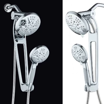 6" 48 Setting Hotelspa Aquabar High Pressure Luxury Three-Way Handheld Shower Head Combo Chrome - AquaDance - Image 4
