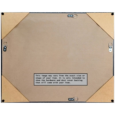 41" X 29" Non-Beveled Lara Wood Bathroom Wall Mirror Bronze - Amanti Art - Image 3