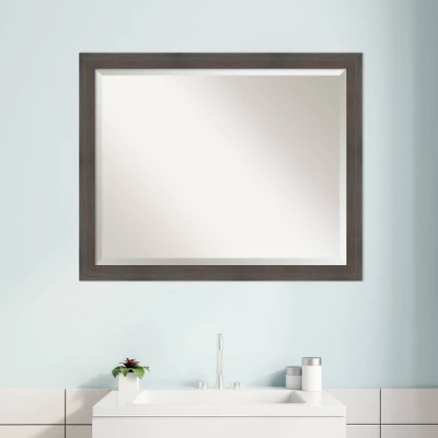 Hardwood Narrow Framed Bathroom Vanity Wall Mirror - Amanti Art - Image 7