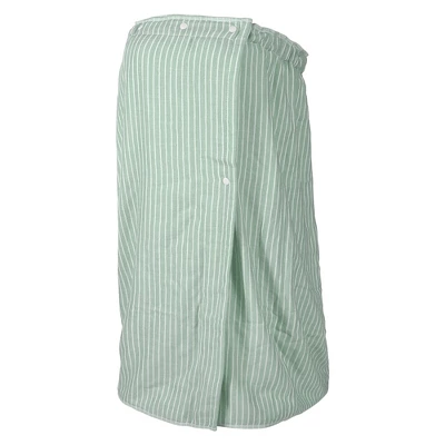 Unique Bargains Soft Absorbent Bath Towel Thin Striped Bath Towel For Bathroom With Adjustable Button 27.8" Length 1 Pc - Image 7