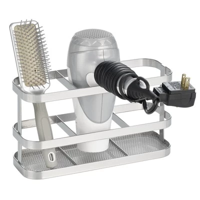 MDesign Steel Bath Countertop/Vanity Hair Care Storage Organizer Basket - Image 6