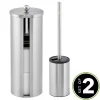 MDesign Toilet Paper Canister, And Bowl Brush - 2 Pieces