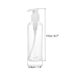 Unique Bargains Travel Shampoo Lotion Clear Portable Refillable Airless Pump Bottle 3 Pcs