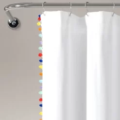 72"x72" Kids' Pom Pom Shower Curtain - Lush Décor