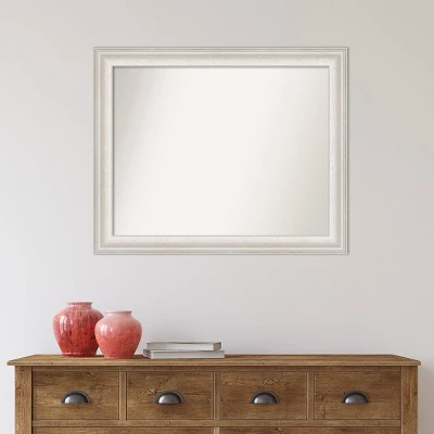 33" X 27" Non-Beveled Trio White Wash Silver Bathroom Wall Mirror - Amanti Art - Image 5