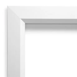 Amanti Art Blanco White Petite Bevel Wood Bathroom Wall Mirror 28 X 22 In.