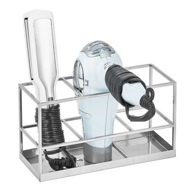 MDesign Steel Bathroom Countertop Hair Care Storage Organizer Basket - Image 6