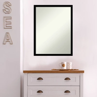 20" X 26" Non-Beveled Bathroom Wall Mirror Jet Black - Amanti Art - Image 6