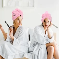 Unique Bargains Soft Hair Towel Wrap Microfiber Lemon Pattern For Wet Long Thick Curly Hair 1 Pcs