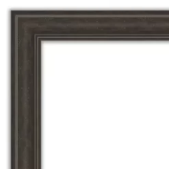 Amanti Art Shipwreck Greywash Petite Bevel Bathroom Wall Mirror 29.5 X 23.5 In.
