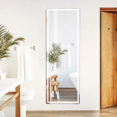 Soraya 65" X 22" Full-length Frameless Anti-Fog Plug-in/Hardwire Aluminum Front-lit Tri-color LED Freestand/Hang Mirror W/ Touch Control - JONATHAN Y - Image 4