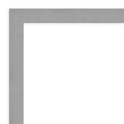 42" X 31" Non-Beveled Bathroom Wall Mirror Brushed Nickel - Amanti Art - Image 2