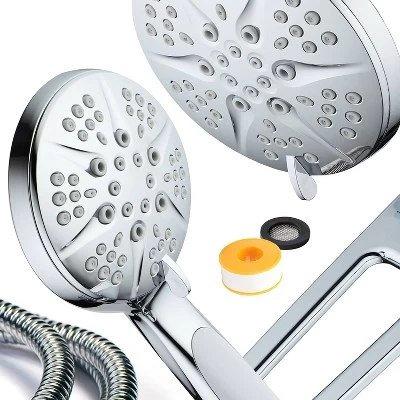 6" 48 Setting Hotelspa Aquabar High Pressure Luxury Three-Way Handheld Shower Head Combo Chrome - AquaDance - Image 6