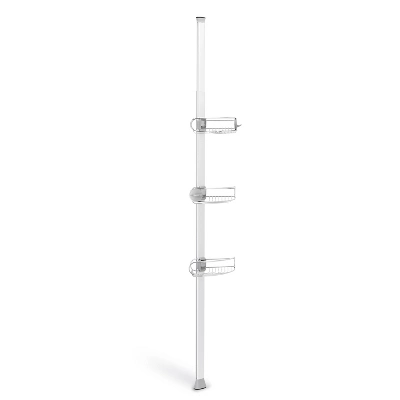 8' Simplehuman Tension Shower Caddy Silver - Image 4