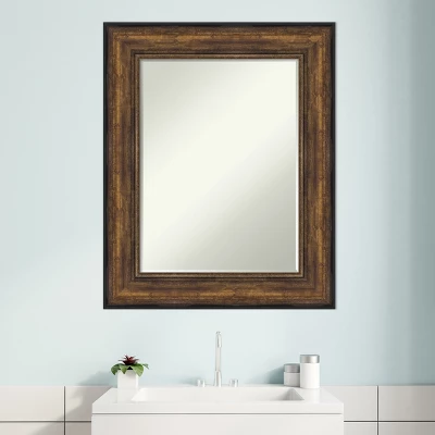 Amanti Art Ballroom Bronze Petite Bevel Bathroom Wall Mirror 31.5 X 25.5 In. - Image 4