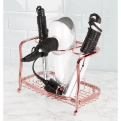 MDesign Bath Countertop Hair Care Styling Tool Organizer Holder