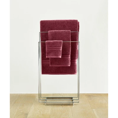 2pc Liam Bleach Friendly Hand Towel Set Cranberry - Blue Loom - Image 2