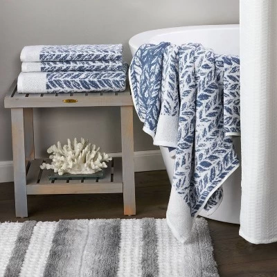 Distressed Leaves Bath Towel - SKL Home - Image 5